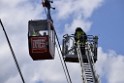 Koelner Seilbahn Gondel blieb haengen Koeln Linksrheinisch P019